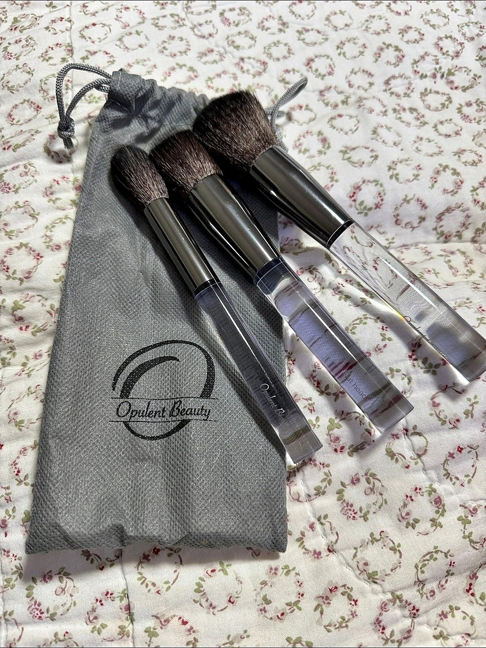 Opulent Beauty Crystal Clear 3-Piece Brush Collection